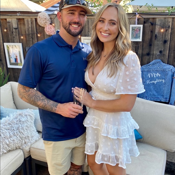 White Ruffle Layer Mini Dress - Picture 5 of 6